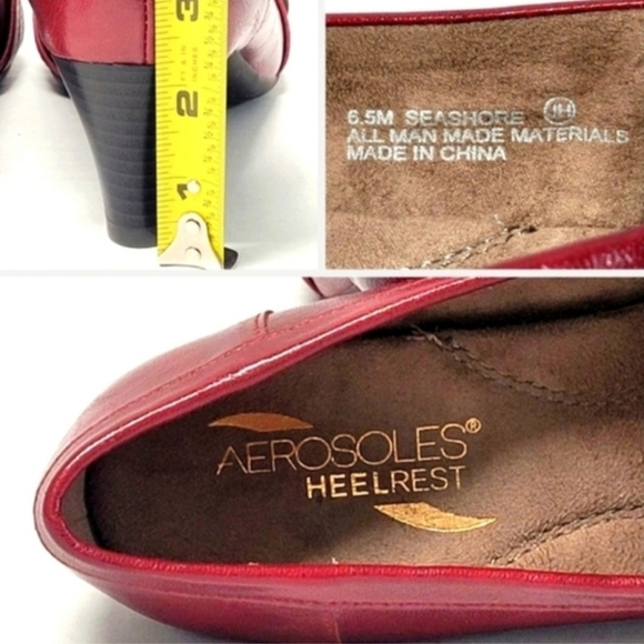 Aerosoles Red HEELREST High Heels Size 6.5 - Picture 7 of 8